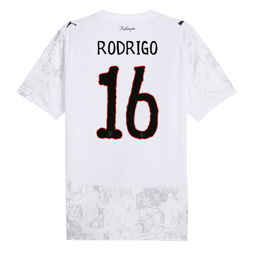 RODRIGO #16 Manchester City KidSuper Football Shirt 2025/26 White - Club World Cup