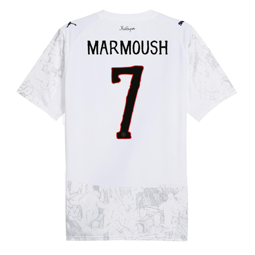 MARMOUSH #7 Manchester City KidSuper Football Shirt 2025/26 White - Club World Cup