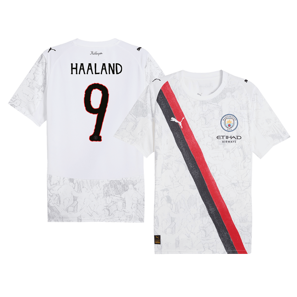 HAALAND #9 Manchester City KidSuper Football Shirt 2025/26 White - Club World Cup