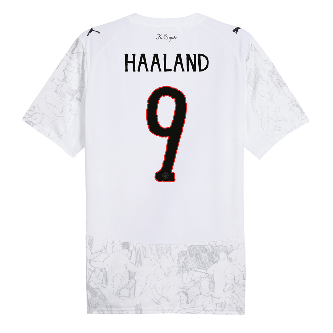 HAALAND #9 Manchester City KidSuper Football Shirt 2025/26 White - Club World Cup