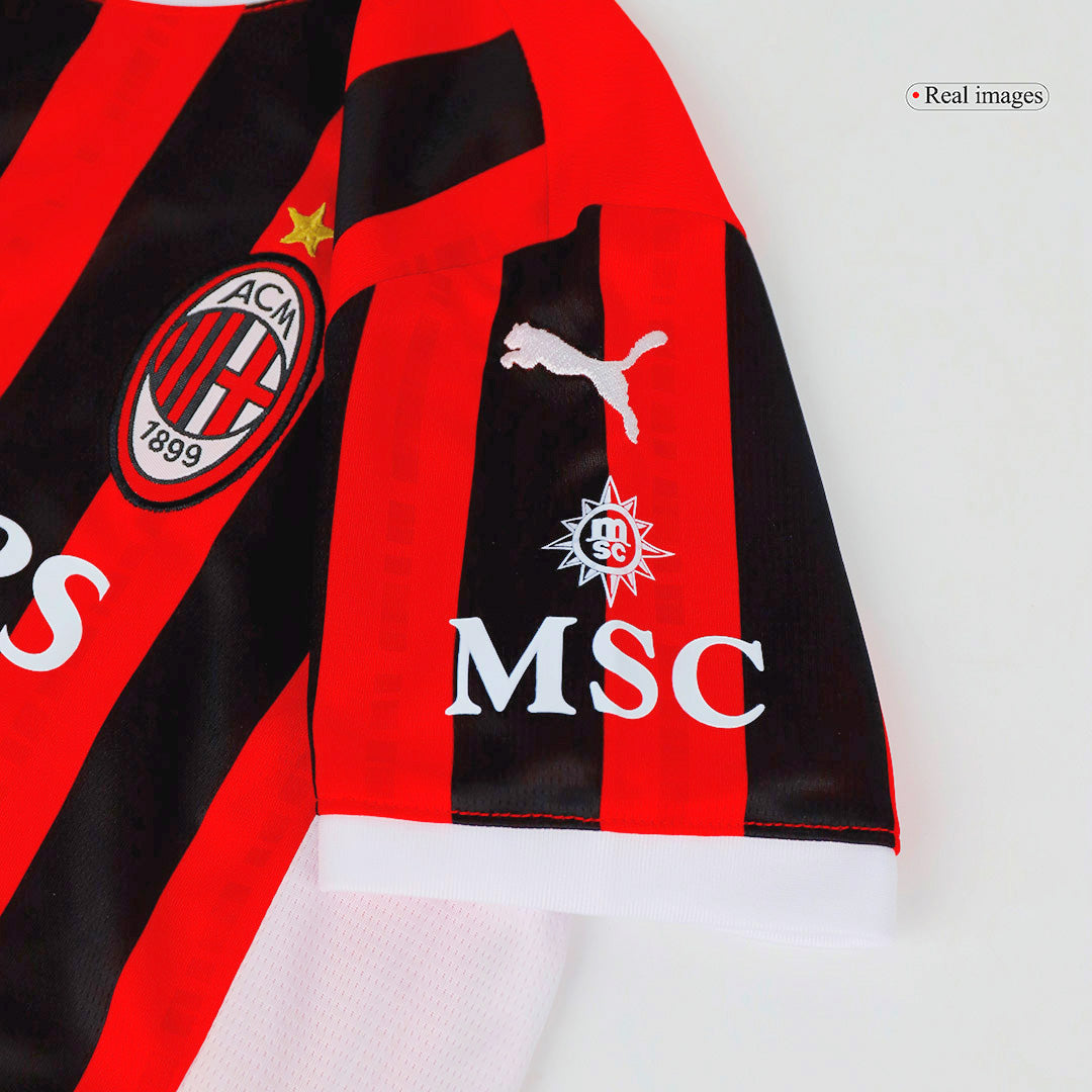 Kid's AC Milan Home Football Shirt Kit(Jersey+Shorts) 2024/25