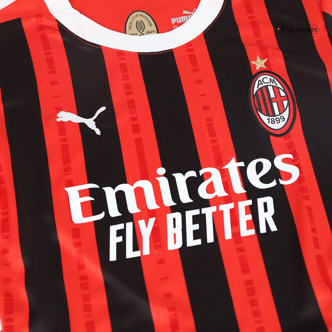 Kid's AC Milan Home Football Shirt Kit(Jersey+Shorts) 2024/25