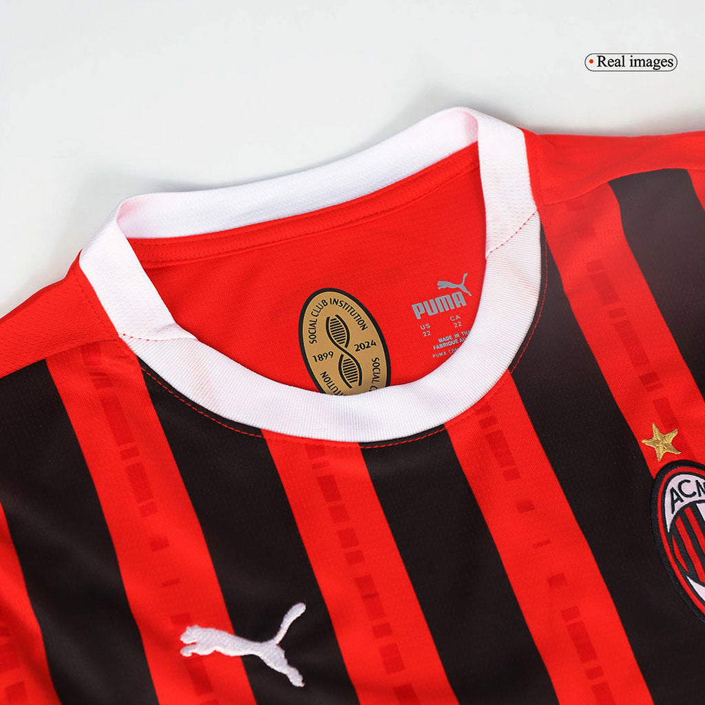 Kid's AC Milan Home Football Shirt Kit(Jersey+Shorts) 2024/25