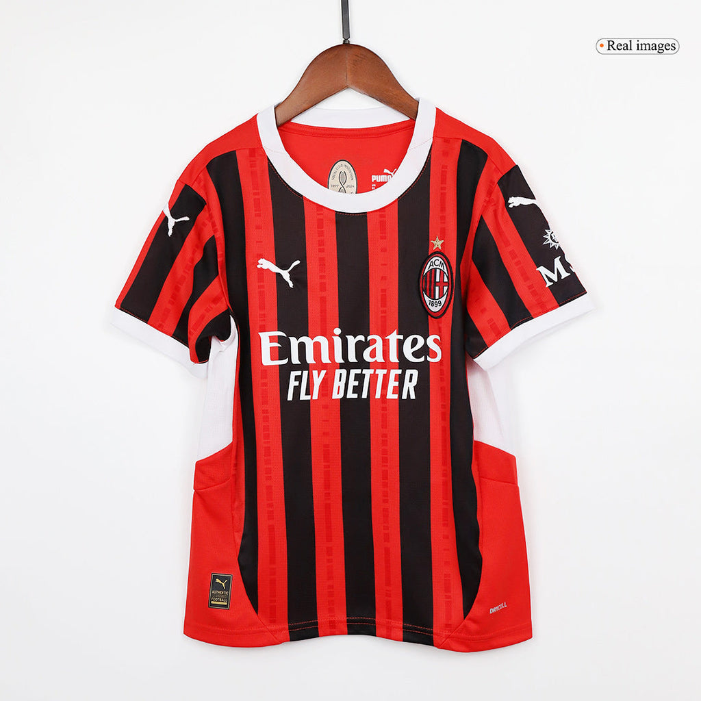 Kid's AC Milan Home Football Shirt Kit(Jersey+Shorts) 2024/25
