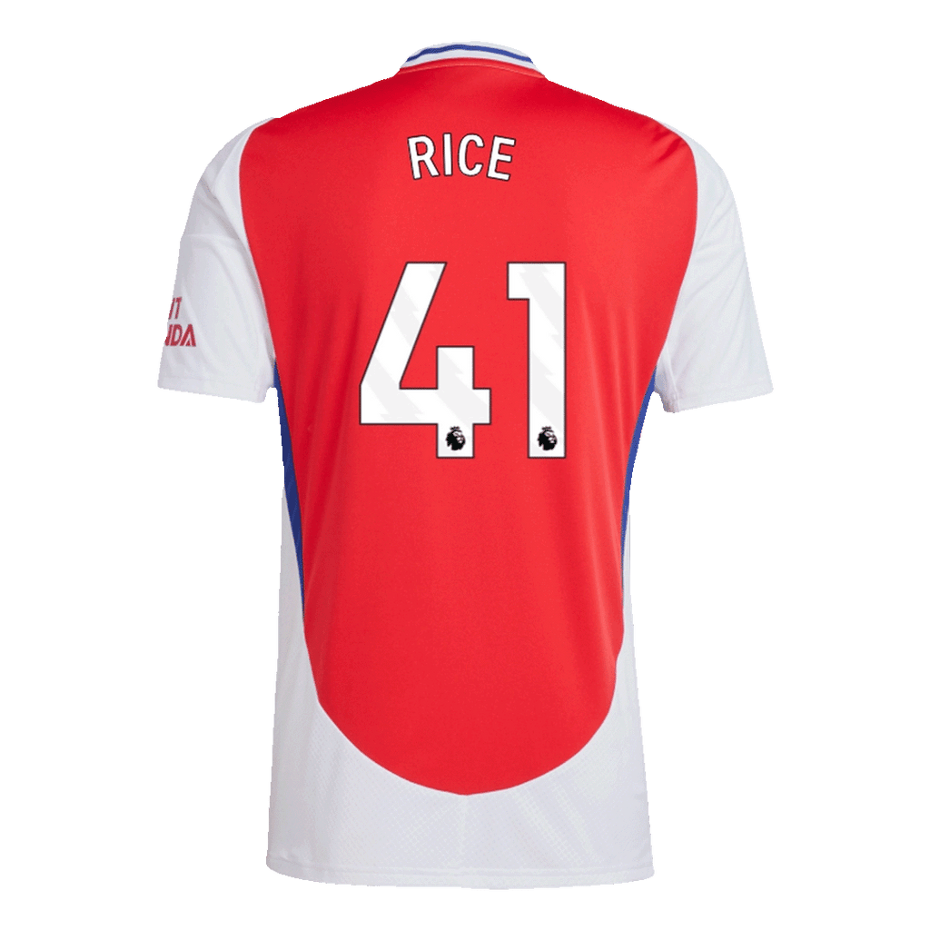 RICE #41 Arsenal Home Football Shirt Red