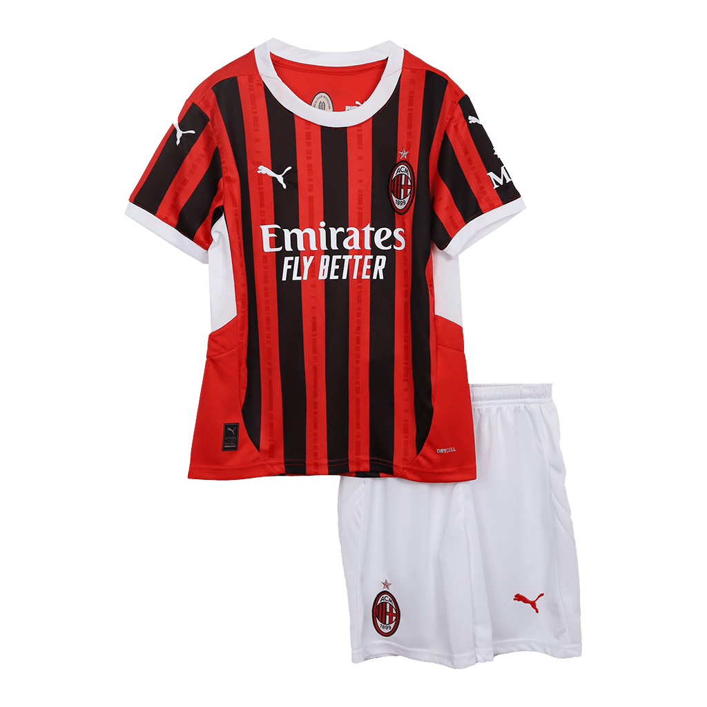 Kid's AC Milan Home Football Shirt Kit(Jersey+Shorts) 2024/25