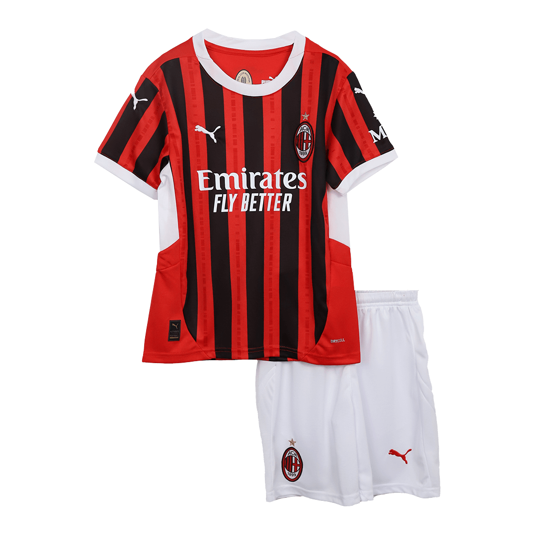 Kid's AC Milan Home Football Shirt Kit(Jersey+Shorts) 2024/25