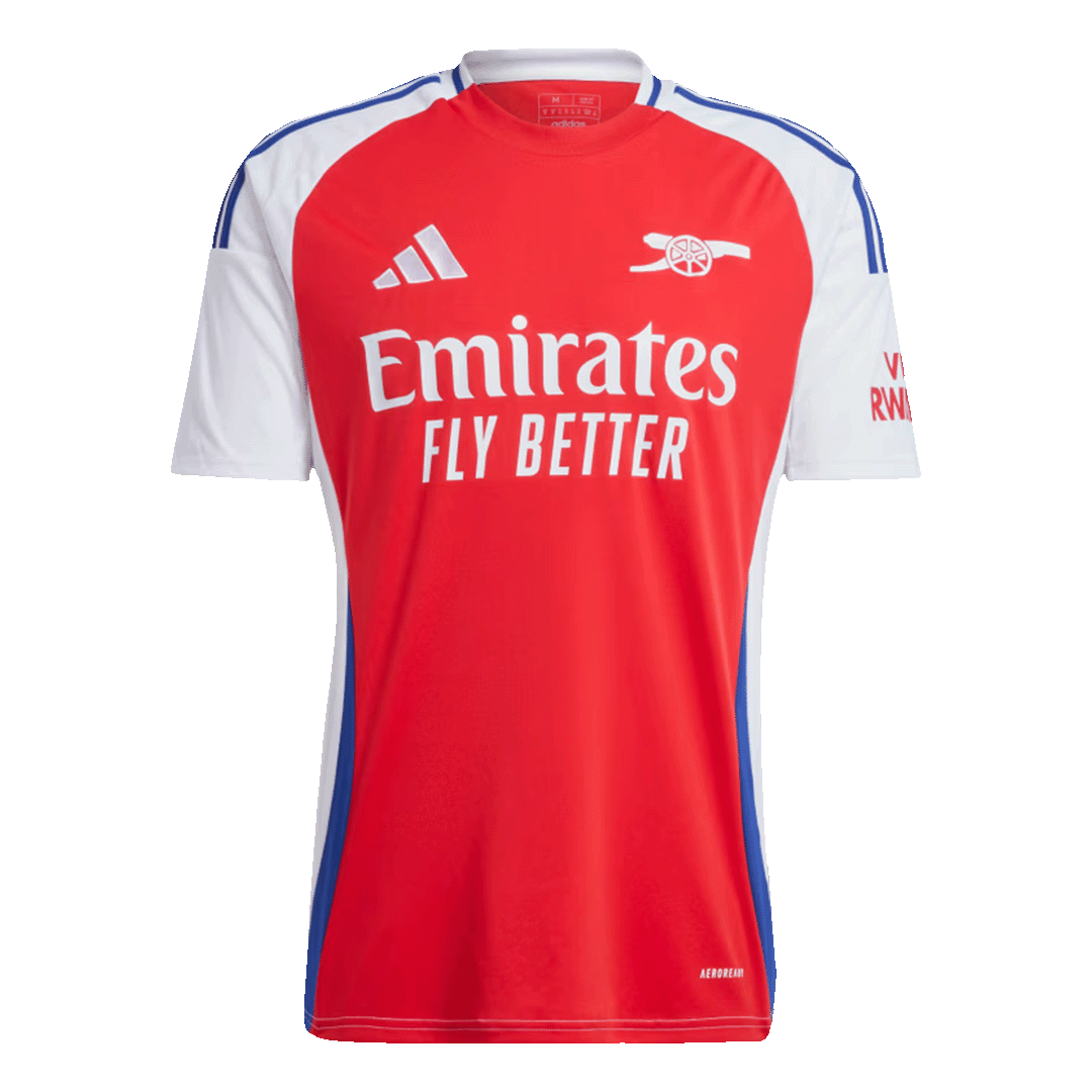 RICE #41 Arsenal Home Football Shirt Red