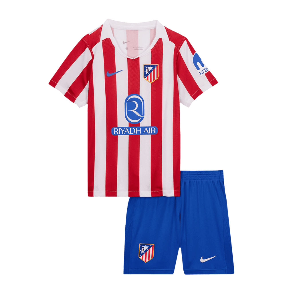 Kid's Atletico Madrid Home Football Shirt Kit(Jersey+Shorts) 2025/26 Red&White