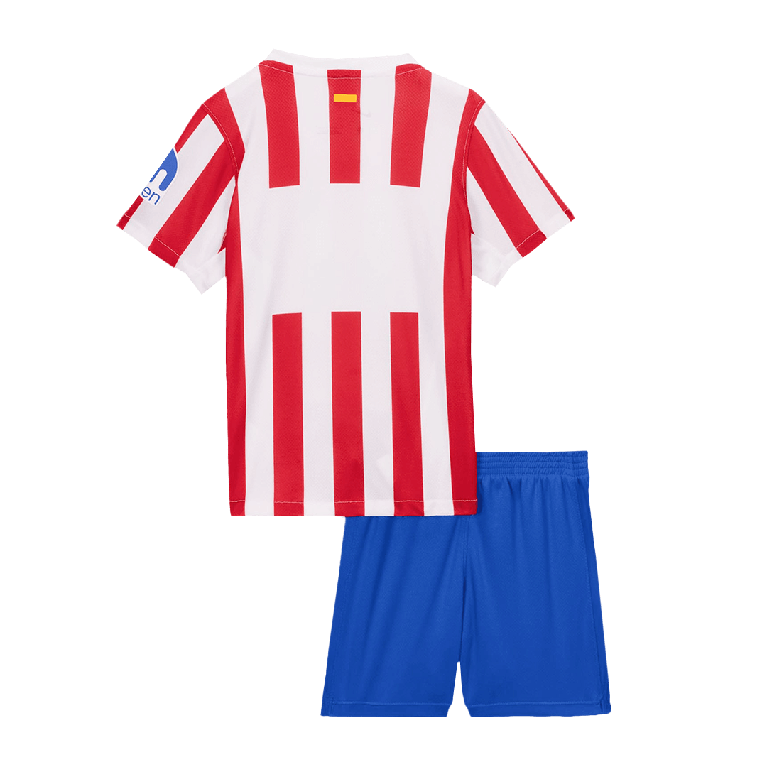 Kid's Atletico Madrid Home Football Shirt Kit(Jersey+Shorts) 2025/26 Red&White