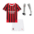 Kid's AC Milan Home Football Shirt Kit(Jersey+Shorts+Socks) 2024/25