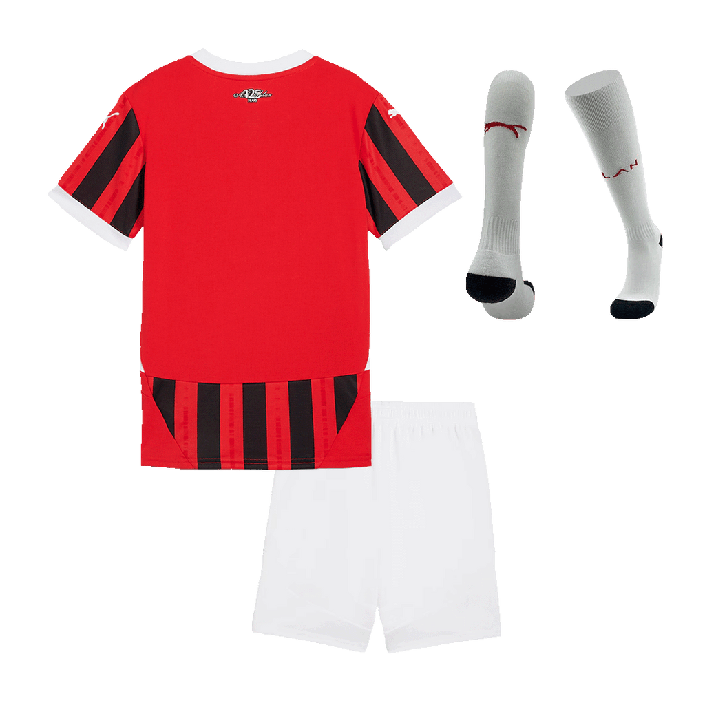 Kid's AC Milan Home Football Shirt Kit(Jersey+Shorts+Socks) 2024/25