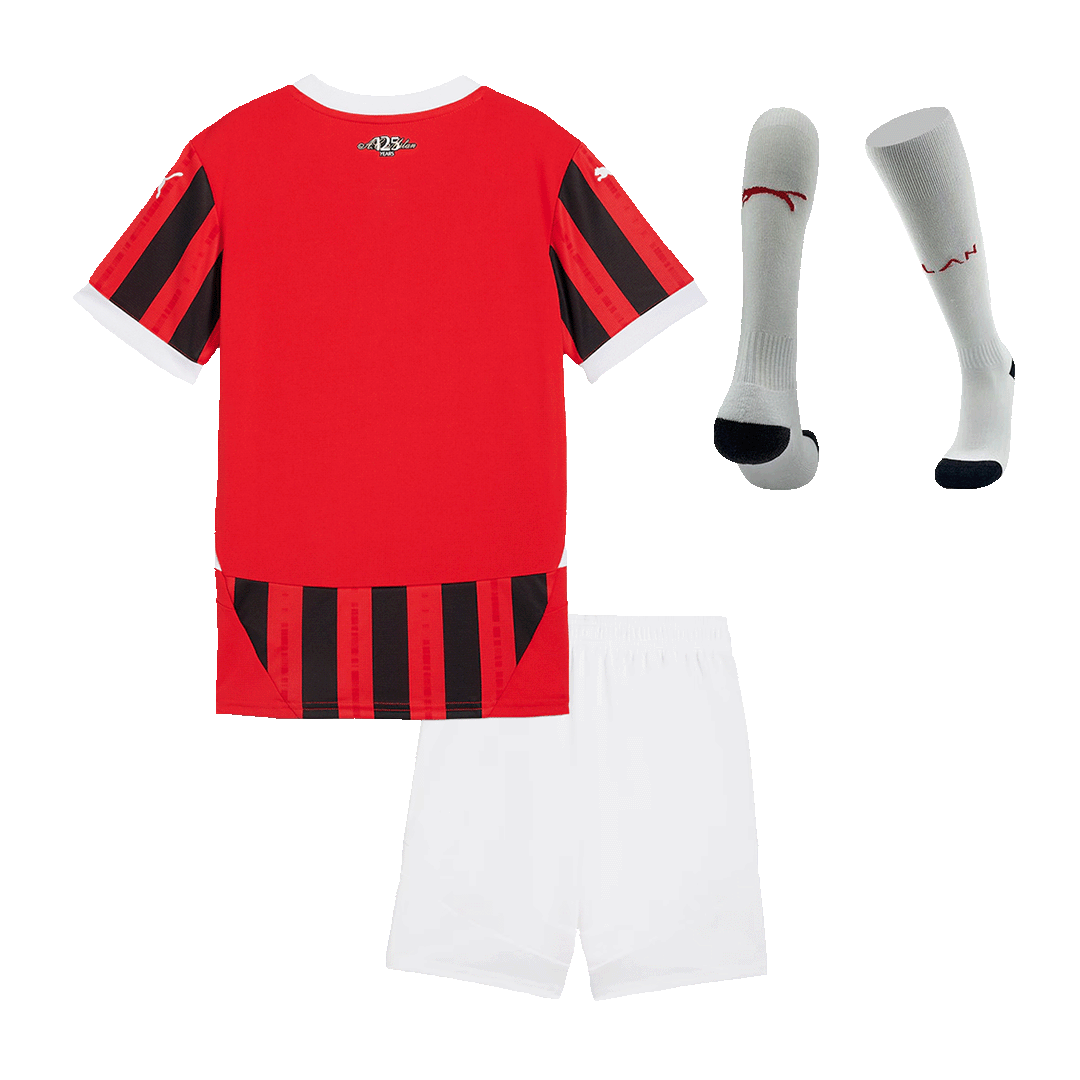 Kid's AC Milan Home Football Shirt Kit(Jersey+Shorts+Socks) 2024/25