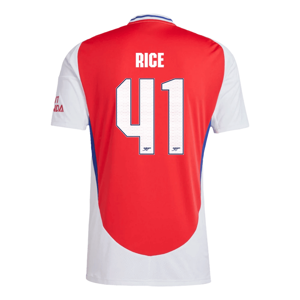 RICE #41 Arsenal Home Football Shirt  Red - UCL