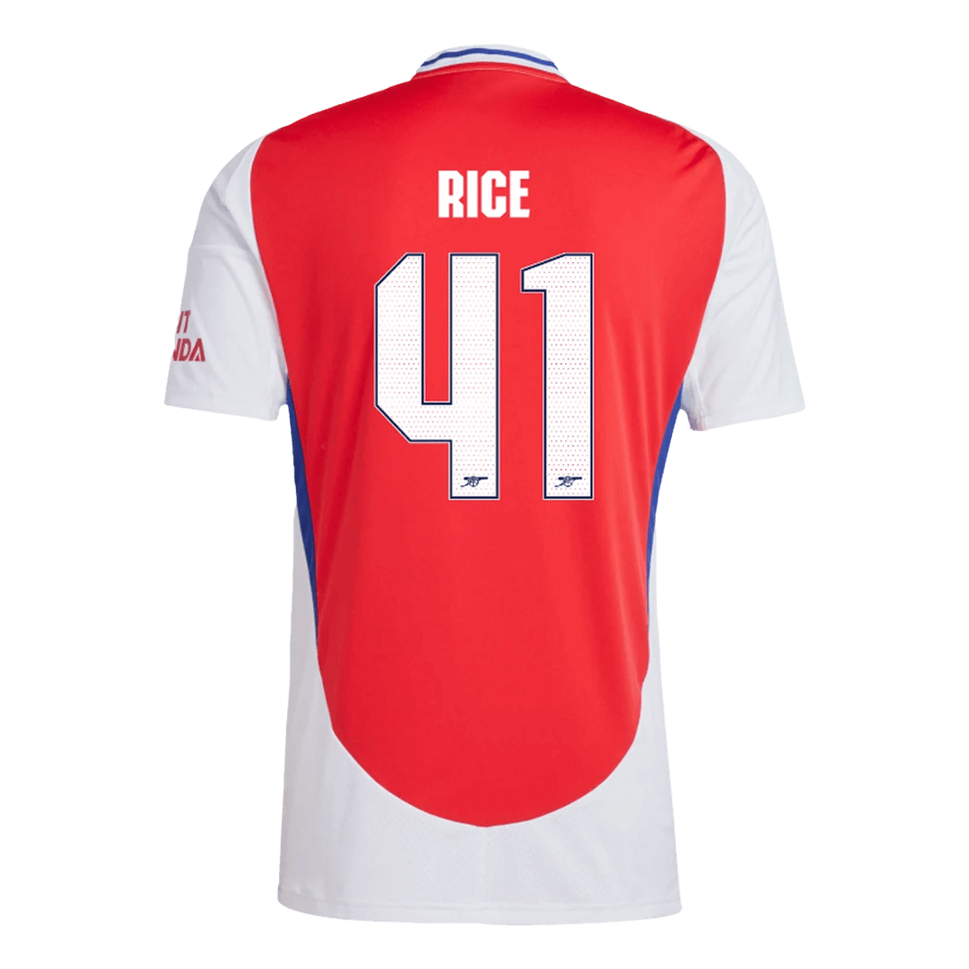 RICE #41 Arsenal Home Football Shirt  Red - UCL