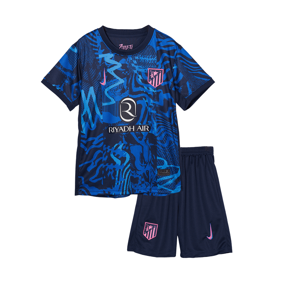Kid's Atletico Madrid Third Away Football Shirt Kit(Jersey+Shorts) 2024/25