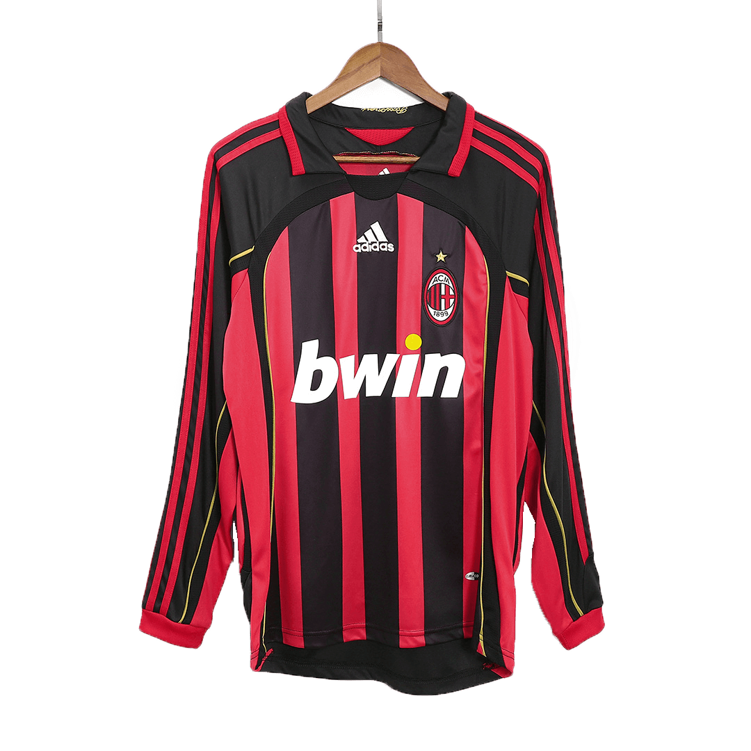 Retro 2006/07 AC Milan Home Long Sleeve Football Shirt
