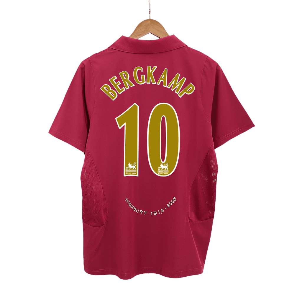 Retro BERGKAMP #10 2005/06 Arsenal Home Football Shirt