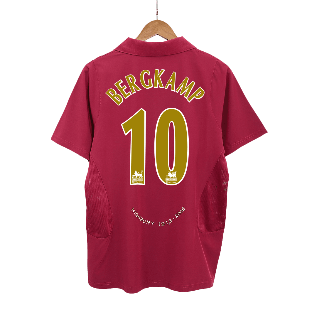 Retro BERGKAMP #10 2005/06 Arsenal Home Football Shirt