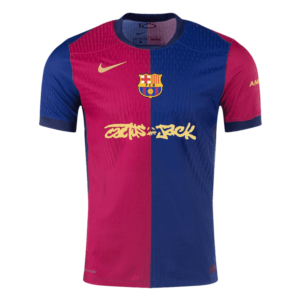 Player Version Barcelona X Travis Scott Home Football Shirt 2024/25 Red&Blue