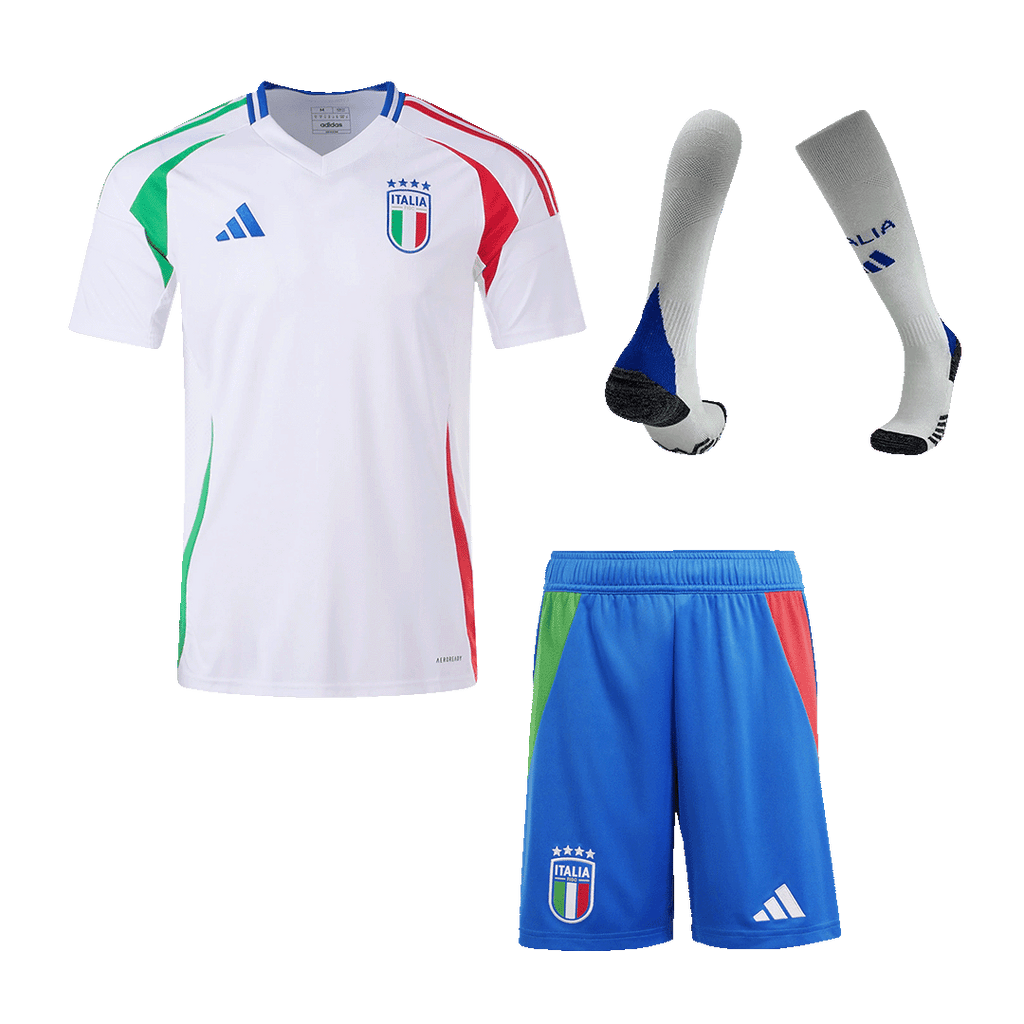 Italy Away Football Shirt Kit(Jersey+Shorts+Socks) Euro 2024