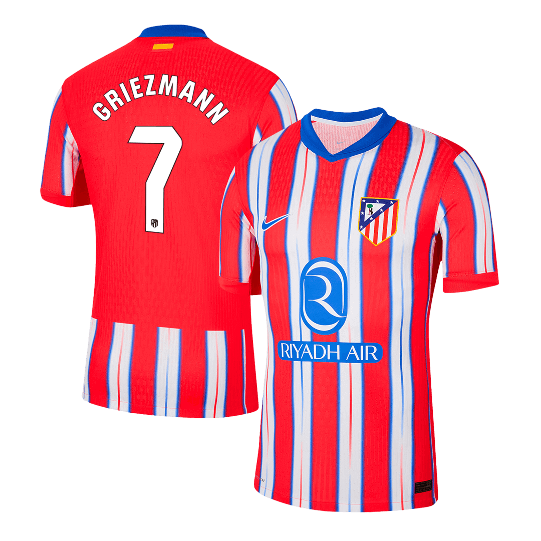 Player Version GRIEZMANN #7 Atletico Madrid Home Football Shirt 2024/25