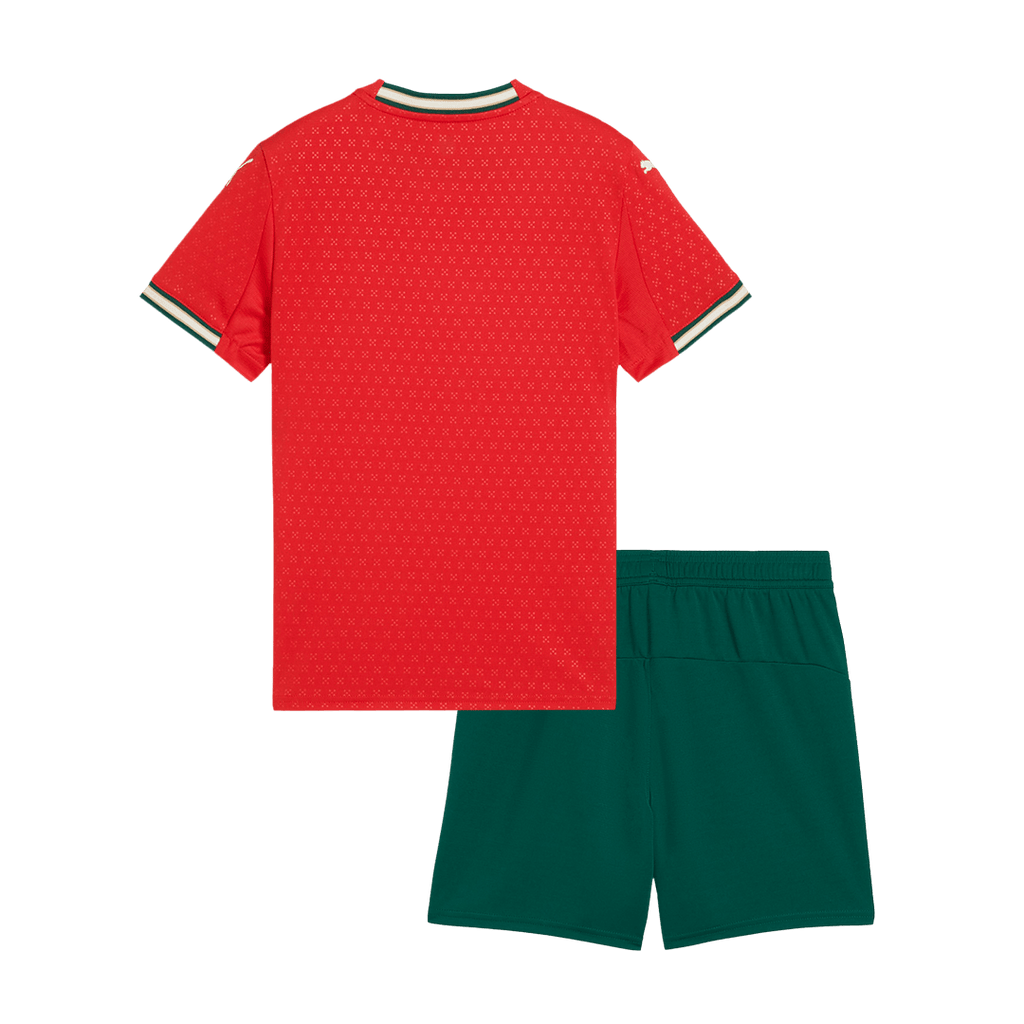 Kid's Portugal Home Football Shirt Kit(Jersey+Shorts) 2025 Red