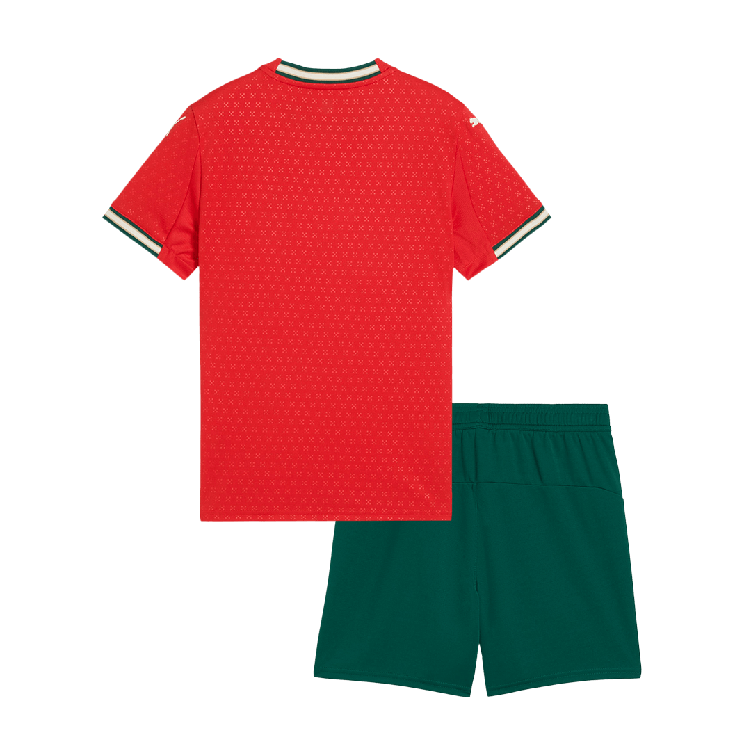 Kid's Portugal Home Football Shirt Kit(Jersey+Shorts) 2025 Red