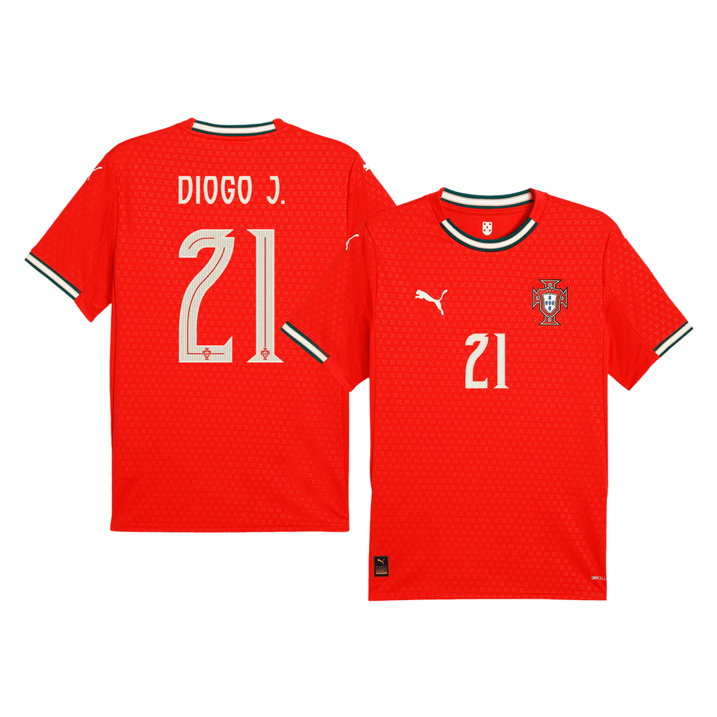 DIOGO J. #21 Portugal Home Football Shirt 2025 Red