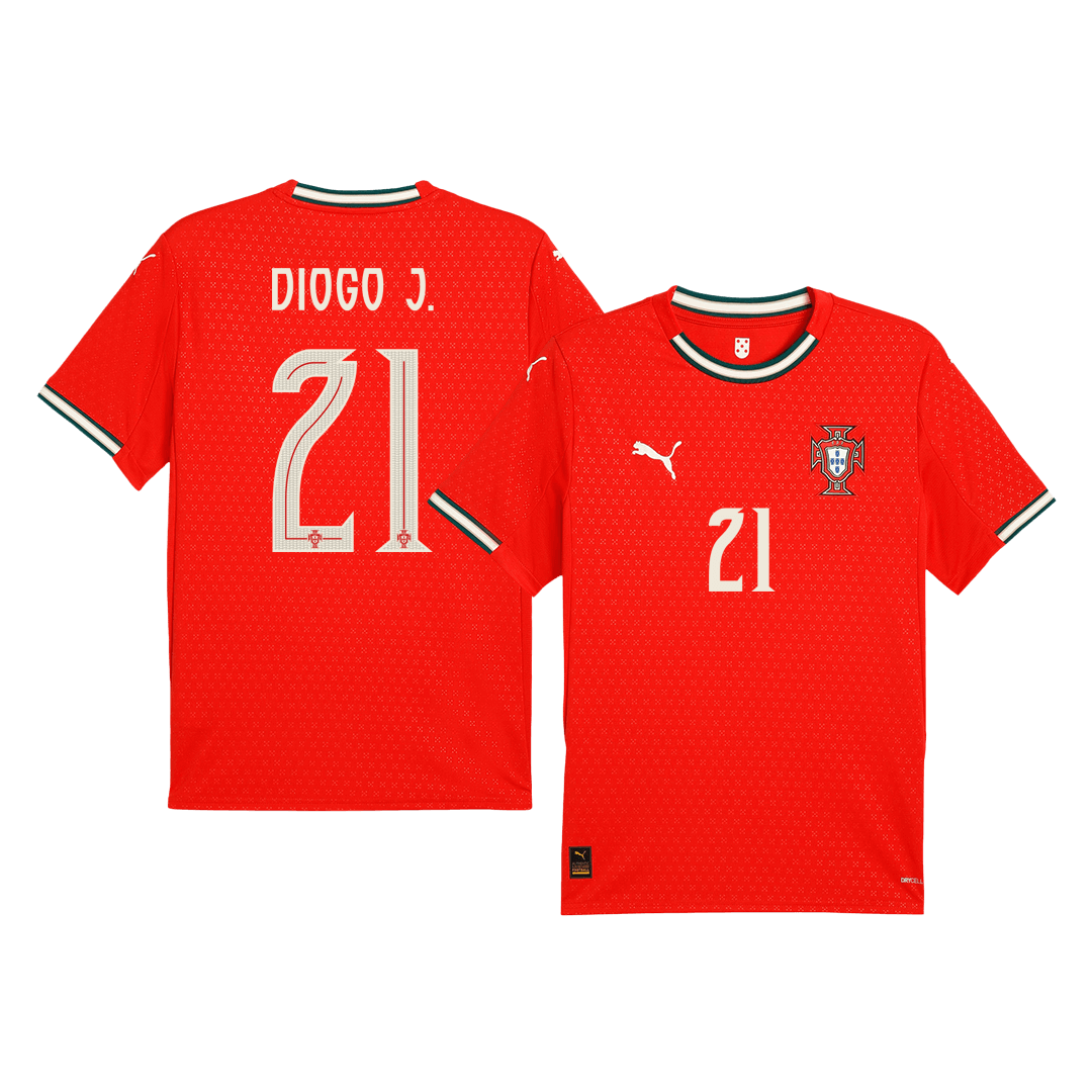 DIOGO J. #21 Portugal Home Football Shirt 2025 Red