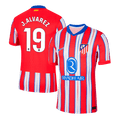 Player Version J.ALVAREZ #19 Atletico Madrid Home Football Shirt 2024/25