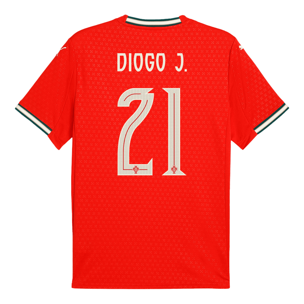 DIOGO J. #21 Portugal Home Football Shirt 2025 Red