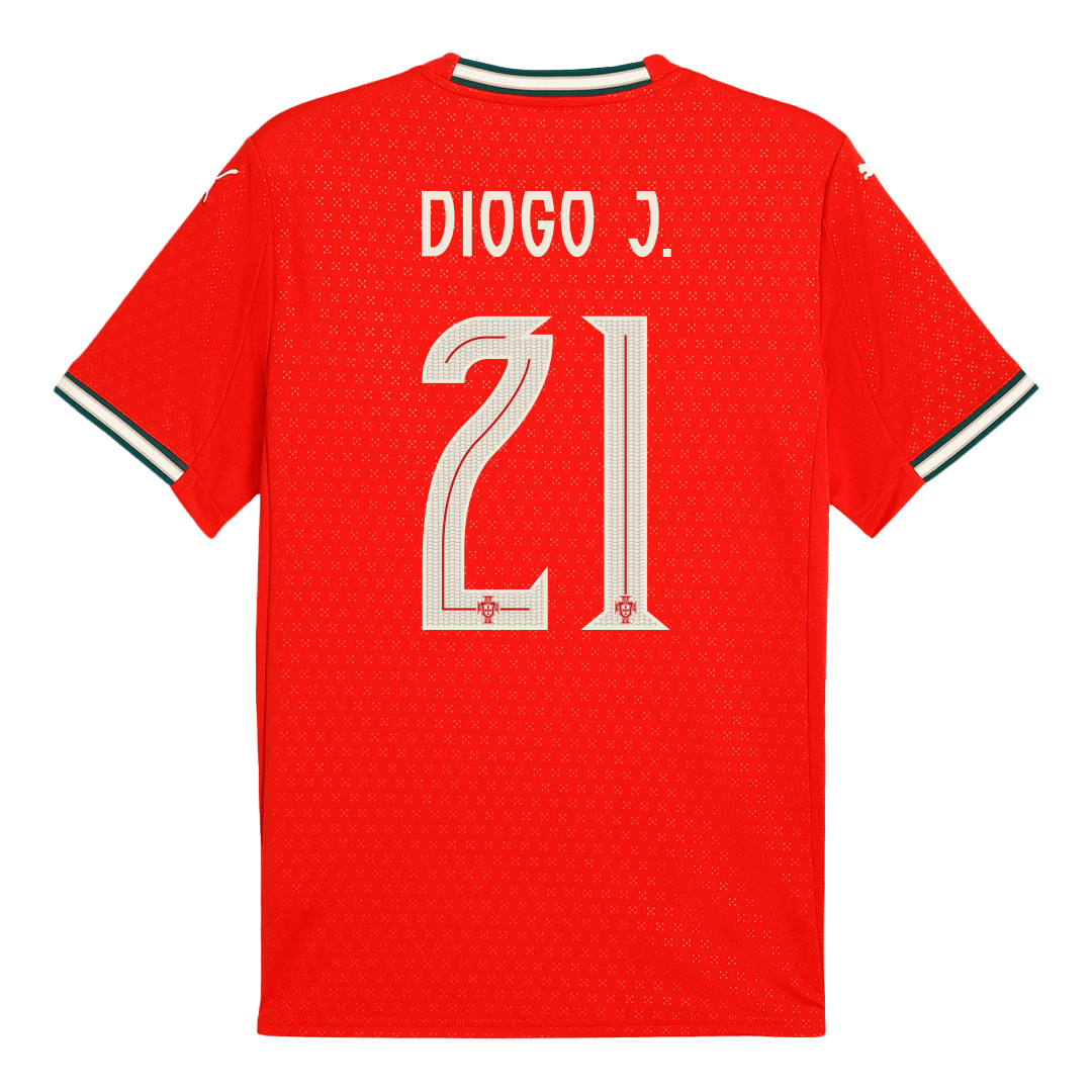 DIOGO J. #21 Portugal Home Football Shirt 2025 Red