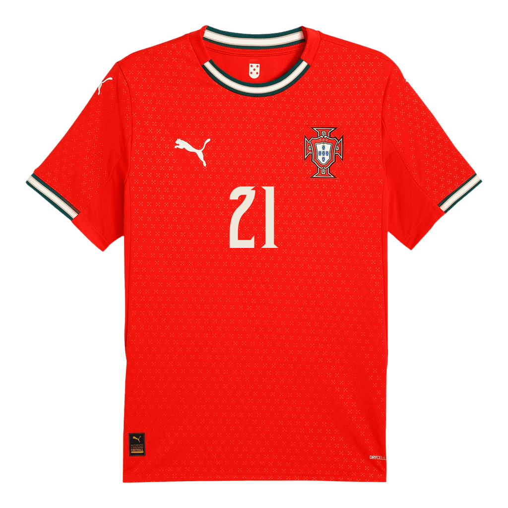 DIOGO J. #21 Portugal Home Football Shirt 2025 Red