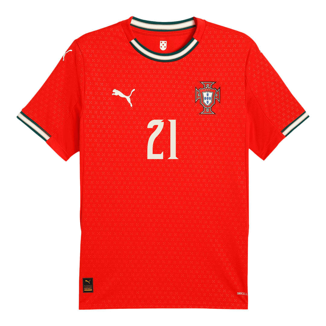 DIOGO J. #21 Portugal Home Football Shirt 2025 Red