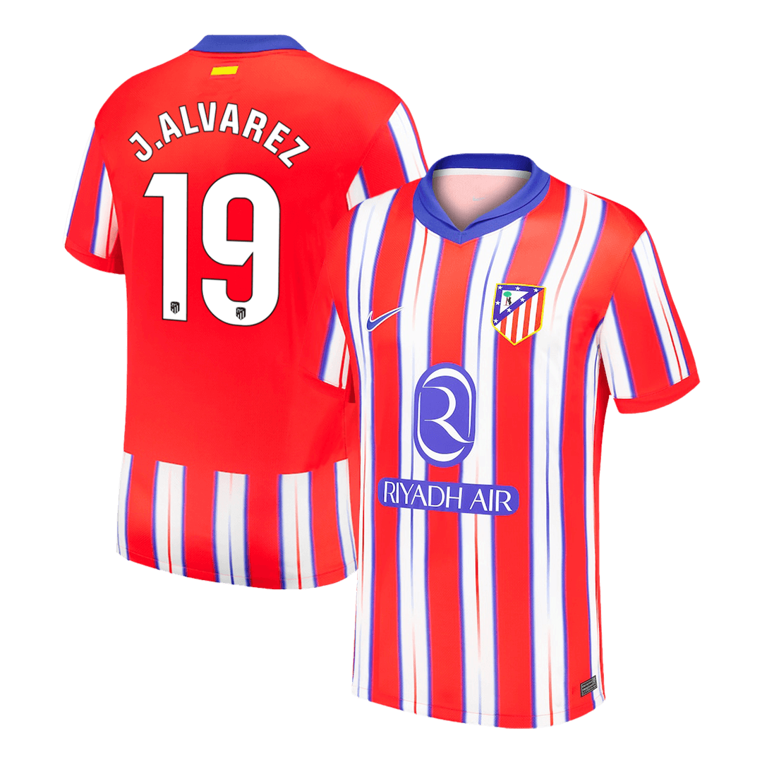 J.ALVAREZ #19 Atletico Madrid Home Football Shirt 2024/25