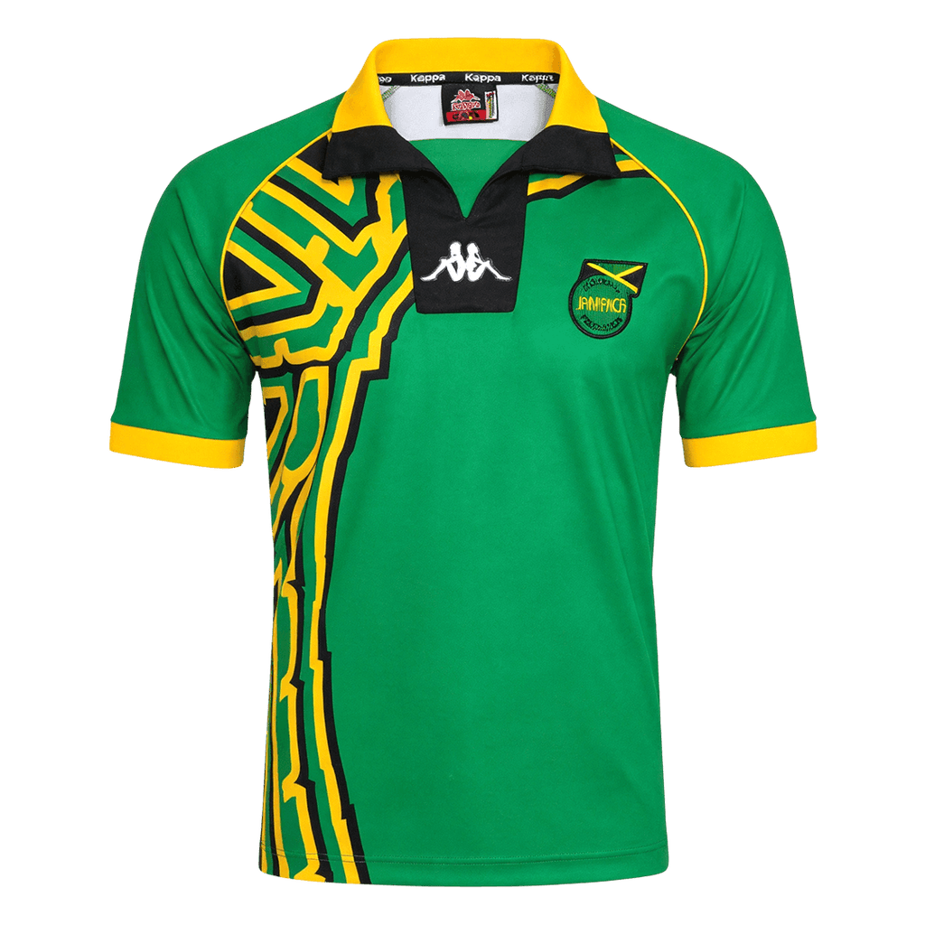 Men Retro Fan Version Jamaica Away Soccer Jersey 1998 Green