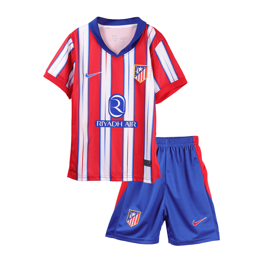 Kid's Atletico Madrid Home Football Shirt Kit(Jersey+Shorts) 2024/25