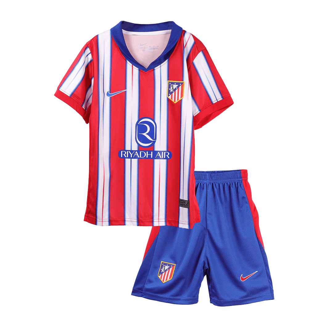 Kid's Atletico Madrid Home Football Shirt Kit(Jersey+Shorts) 2024/25