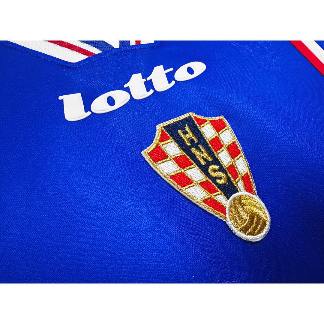 Retro Croatia Away Soccer Jersey World Cup1998 Blue