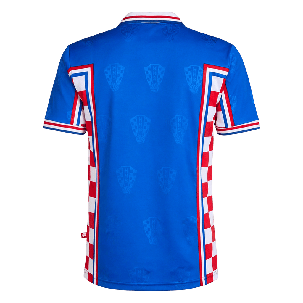 Retro Croatia Away Soccer Jersey World Cup1998 Blue