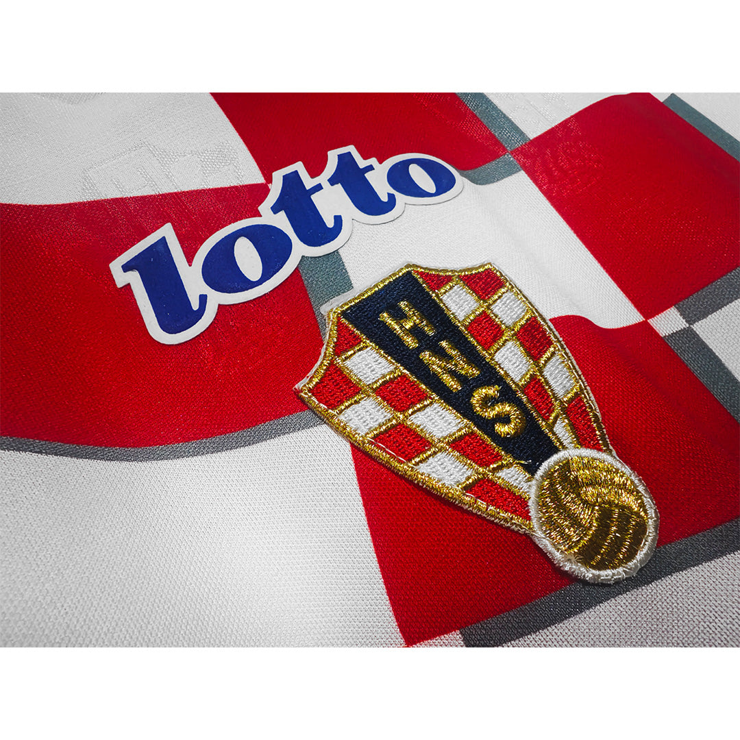 Retro Croatia Home Soccer Jersey World Cup 1998 White&Red