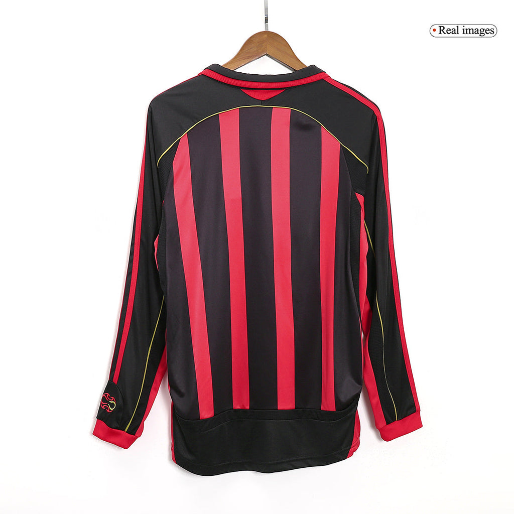 Retro 2006/07 AC Milan Home Long Sleeve Football Shirt