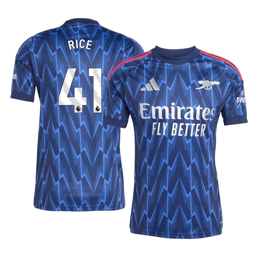 RICE #41 Arsenal Away Football Shirt 2025/26 Blue