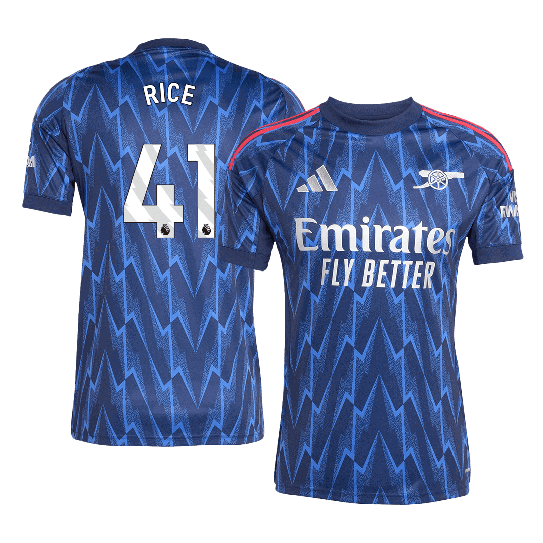 RICE #41 Arsenal Away Football Shirt 2025/26 Blue
