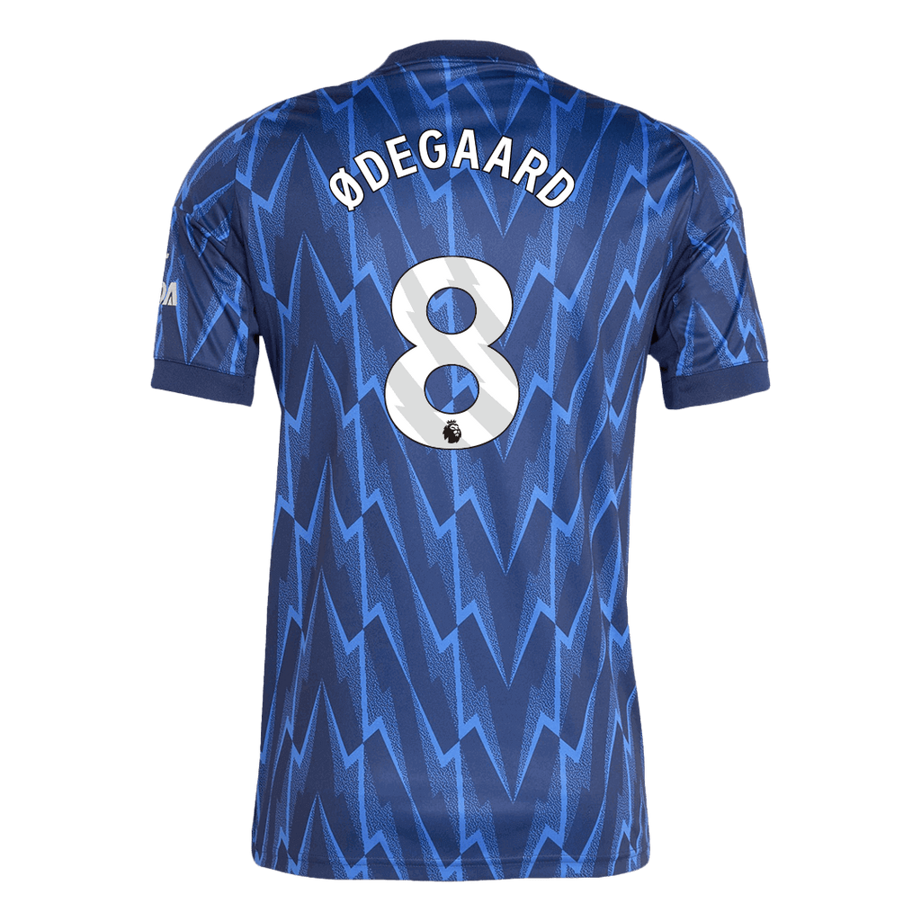 ØDEGAARD #8 Arsenal Away Football Shirt 2025/26 Blue