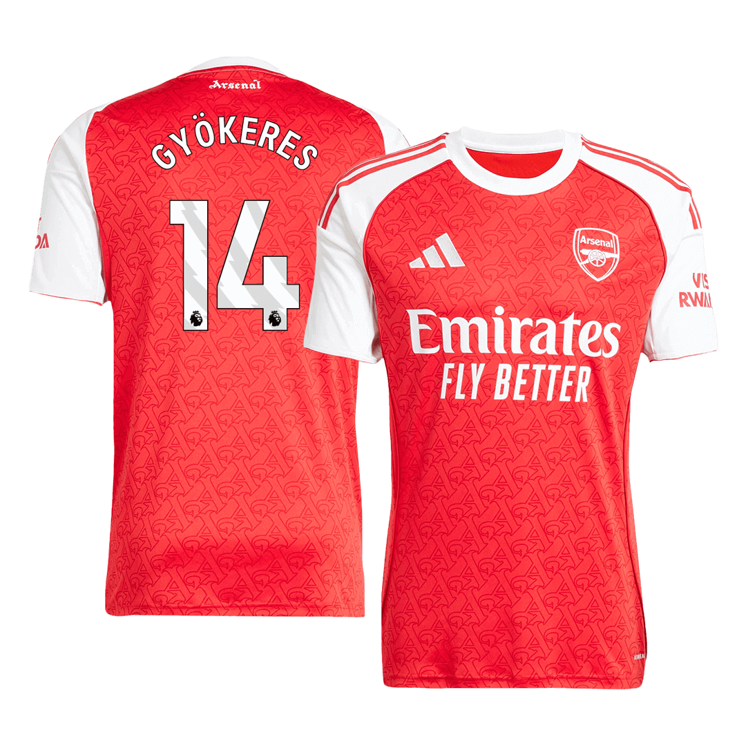 GYÖKERES #14 Arsenal Home Football Shirt 2025/26 Red
