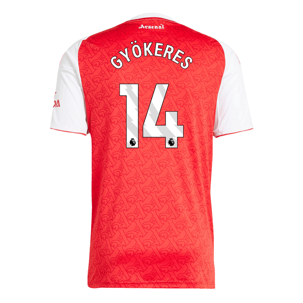 GYÖKERES #14 Arsenal Home Football Shirt 2025/26 Red