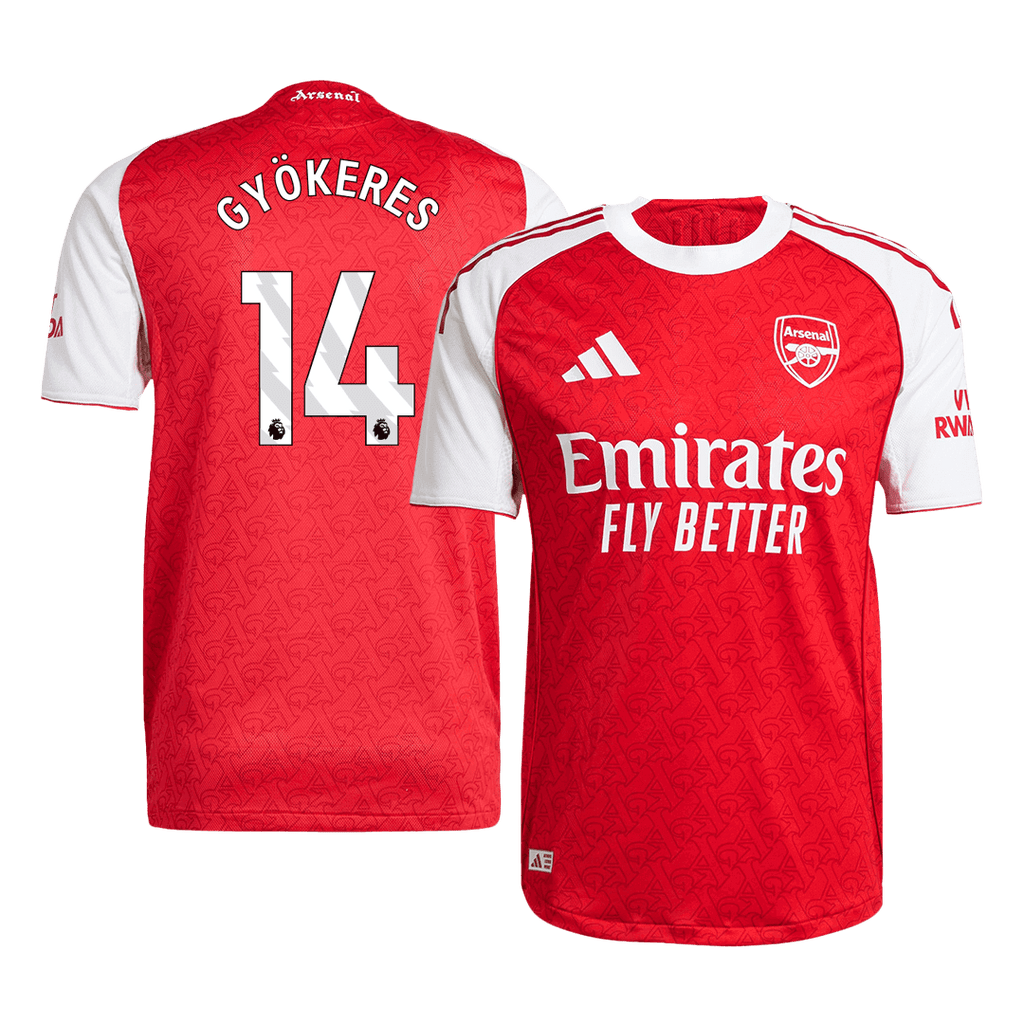 Player Version GYÖKERES #14 Arsenal Home Football Shirt 2025/26 Red