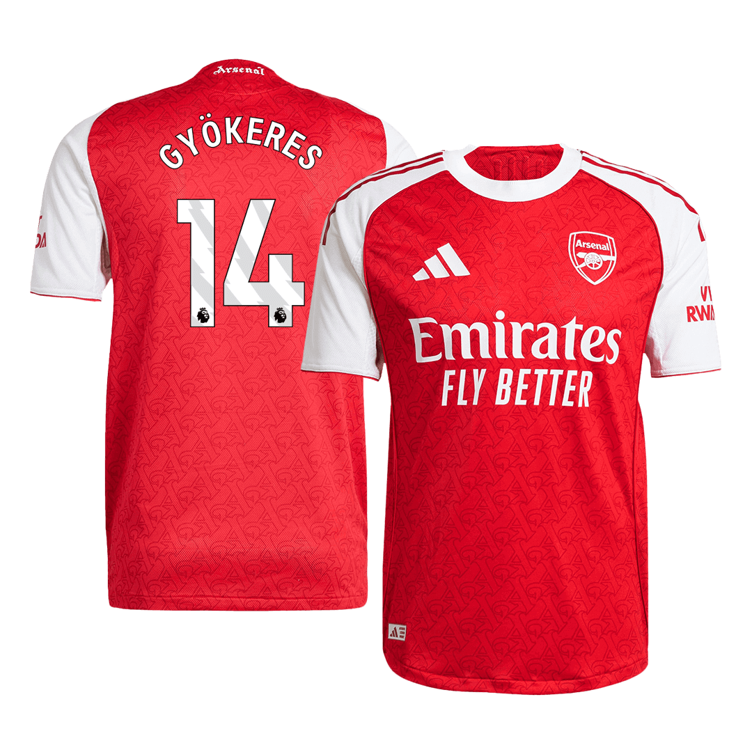 Player Version GYÖKERES #14 Arsenal Home Football Shirt 2025/26 Red